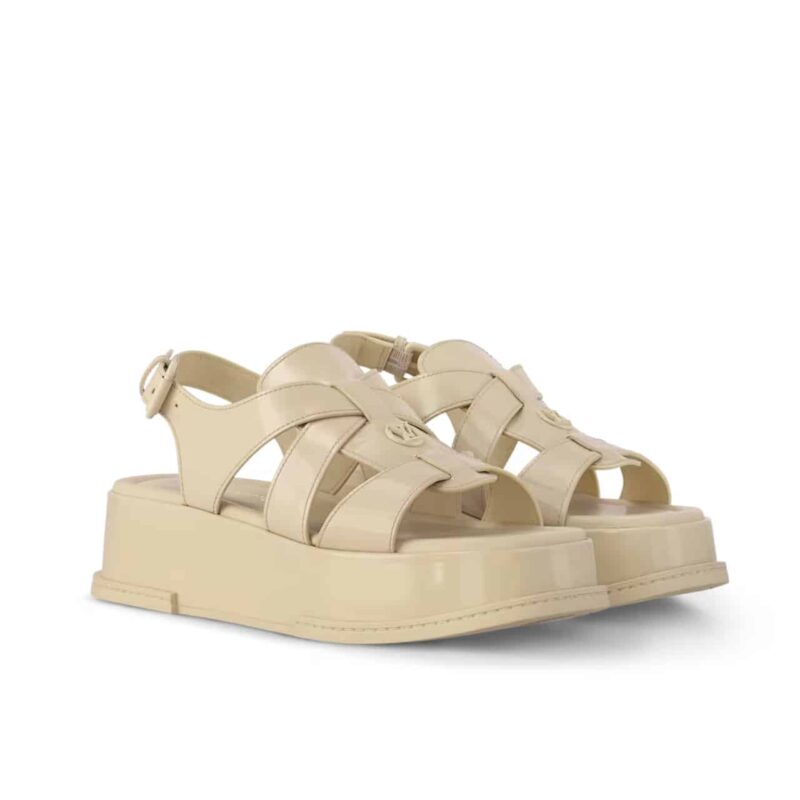 LOUIS VUITTON MAYA PLATFORM SANDAL BEIGE