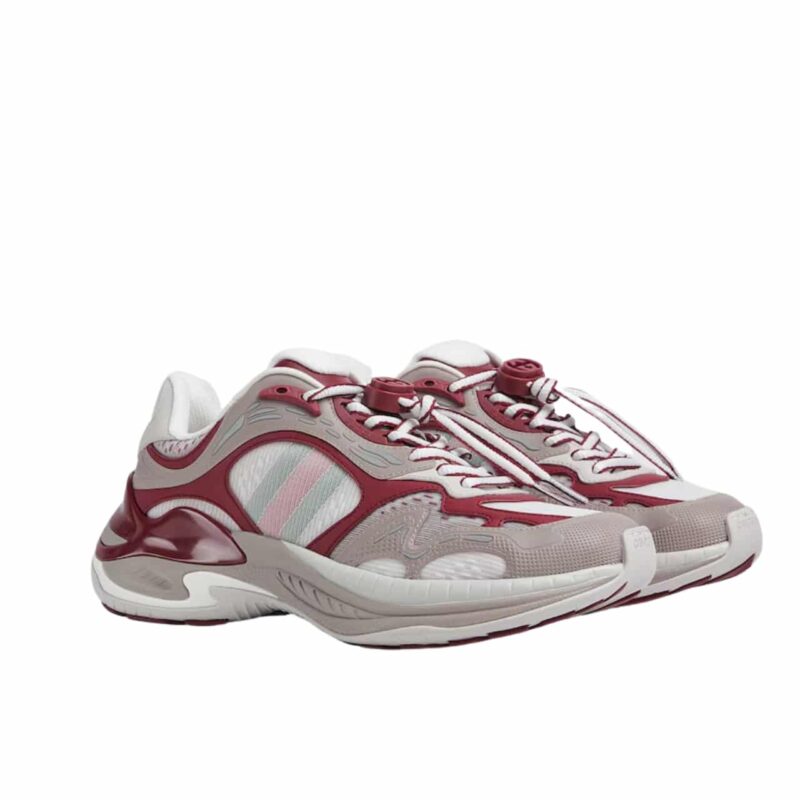 GUCCI MEN 20 TRAINER GREY AND RED 814040 FAD5T 8754