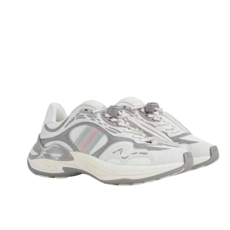 GUCCI MEN 20 TRAINER WHITE AND GREY 814040 FAD6Q 8745