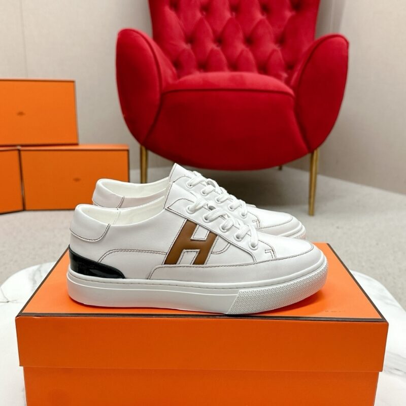 Alternative view of HERMES DEEP SNEAKER BLANC AND NATURAL H251837ZHA3400