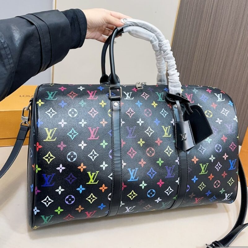 Alternative view of SUMMER SET: LOUIS VUITTON X MURAKAMI KEEPALL BANDOULIÈRE BLACK MULTICOLORED 45CM & ZIPPY WALLET BLACK MULTICOLORED 19CM