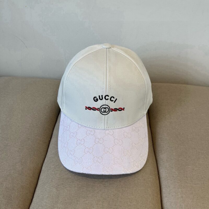 Alternative view of GUCCI BASEBALL CAP WEB STRIPE WHITE