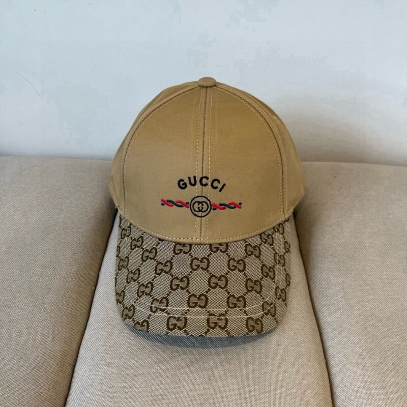 Alternative view of GUCCI BASEBALL CAP WEB STRIPE BROWN