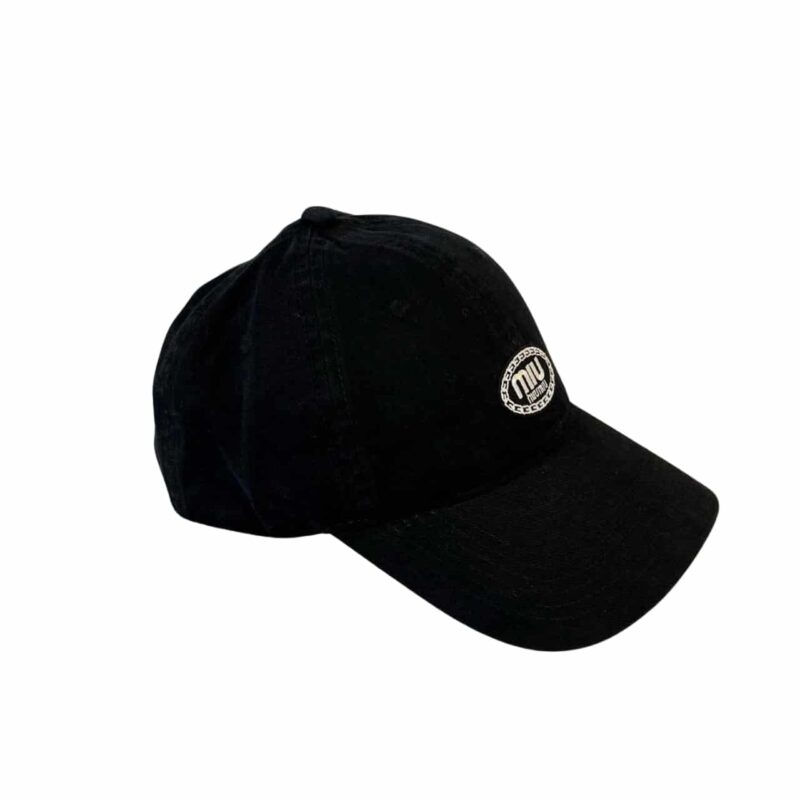 MIUMIU BASEBALL CAP BASIC BLACK