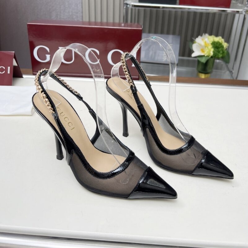 Alternative view of GUCCI SIGNORIA SLINGBACK PUMP BLACK 816636 FAD8Z 1000