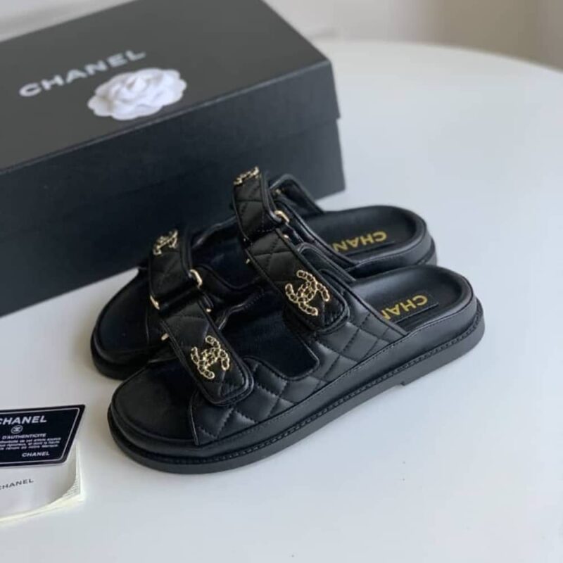 Alternative view of CHANEL CC DIAMOND QUILT SANDAL BLACK G45507 B15805 94305