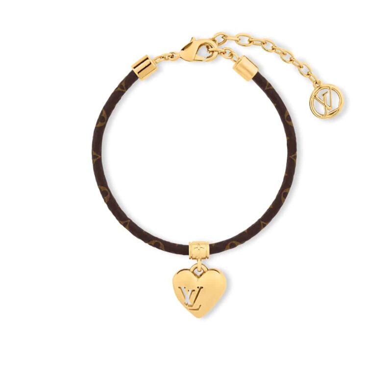 LOUIS VUITTON BLOOMING HEART BRACELET MONOGRAM BROWN M8907Z