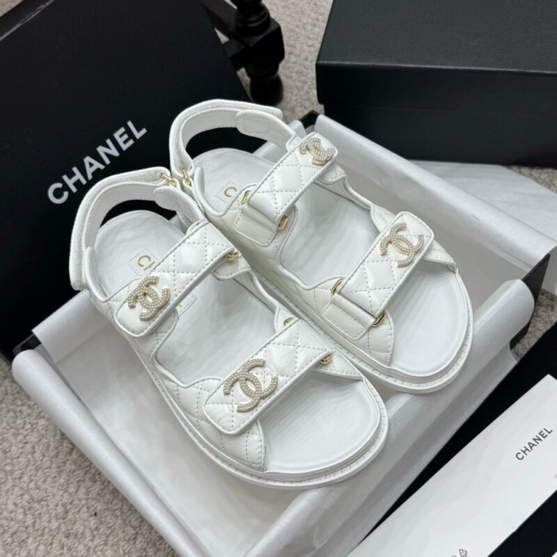 Alternative view of CHANEL SANDAL SHINY WHITE G35927 B20276 U0451