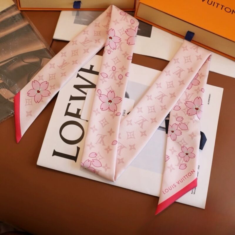 Alternative view of LOUIS VUITTON X TAKASHI MURAKAMI MONOGRAM CHERRY BLOSSOM BANDEAU BB IN ROSE 120CM M94969