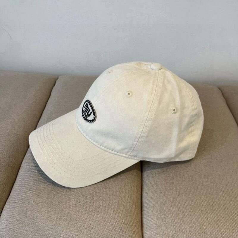Alternative view of MIUMIU BASEBALL CAP BASIC WHITE