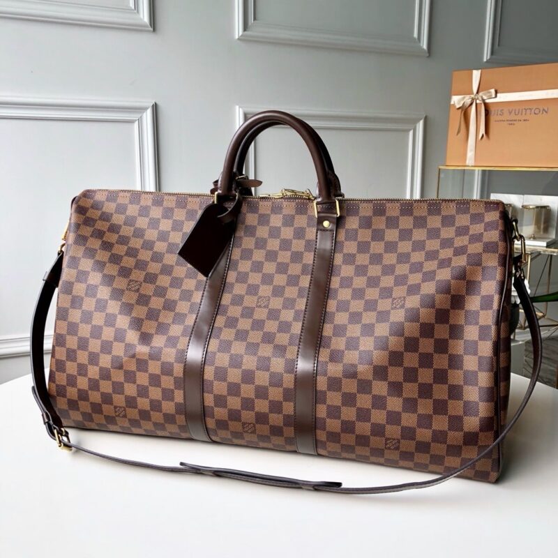 Alternative view of SUMMER SET: LOUIS VUITTON KEEPALL BANDOULIÈRE 55 DAMIER EBENE & ZIPPY WALLET DAMIER EBENE