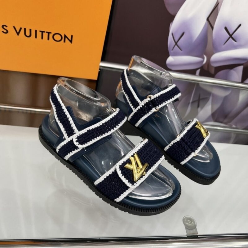 Alternative view of LOUIS VUITTON LV SUNSET COMFORT SANDAL BLUE AND WHITE 1AHKI7