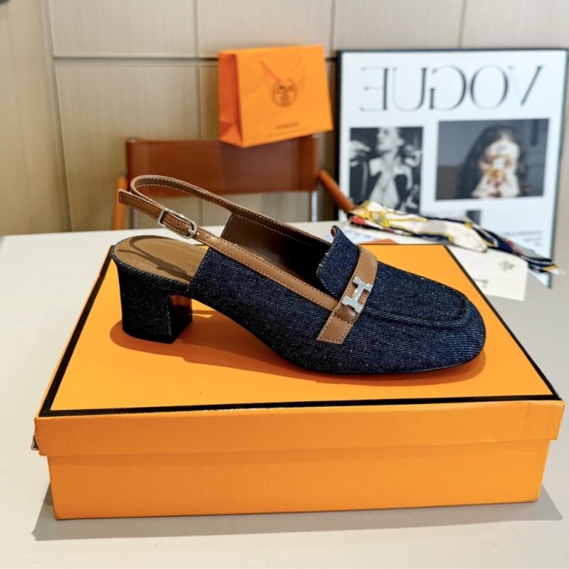 Alternative view of HERMES INFINIE 50 PUMP DENIM DARK BLUE H241047Z 49380