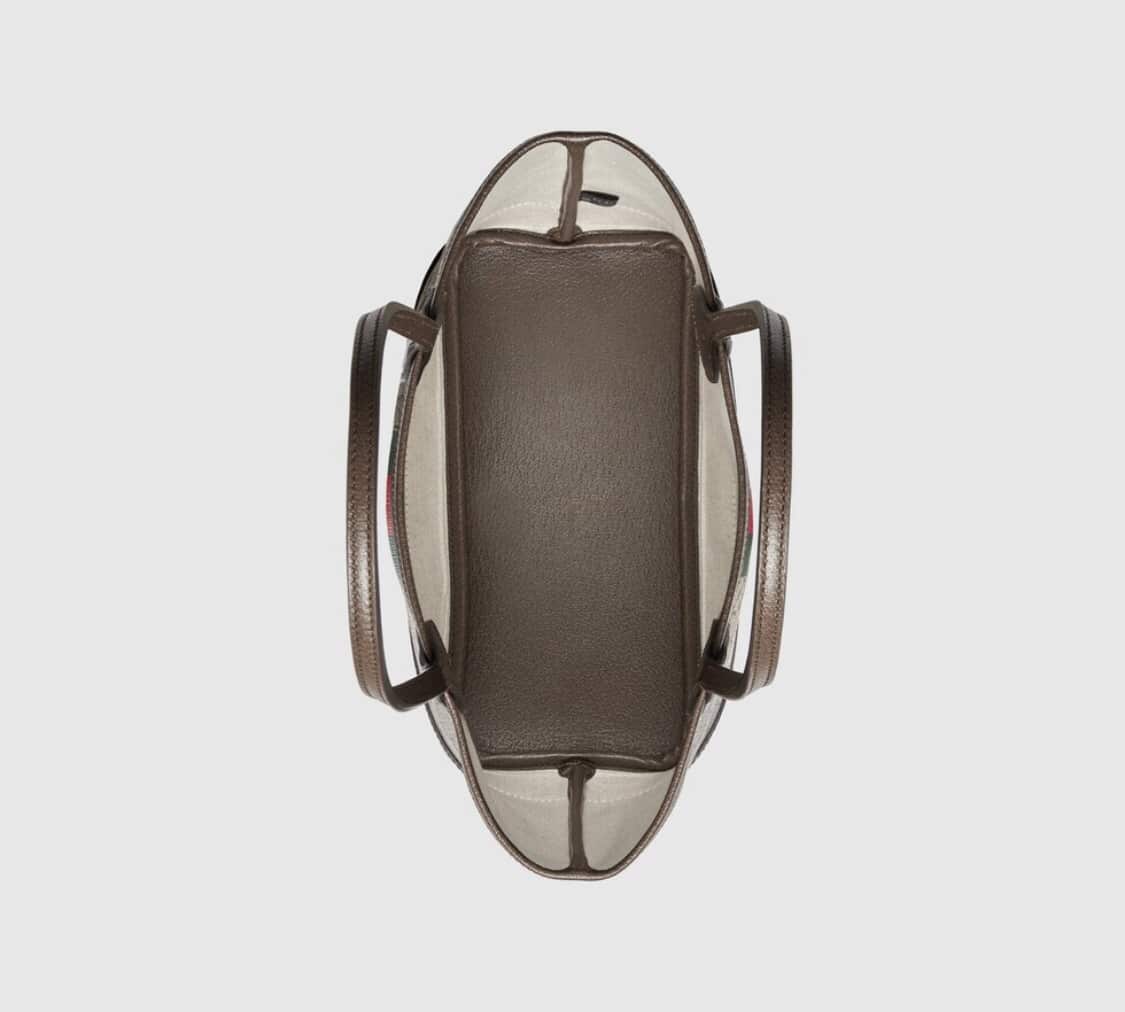 SUMMER SET: GUCCI OPHIDIA SMALL TOTE BAG BEIGE AND EBONY GG 25CM & GG SSIMA SOFT WEB FEDORA HAT BEIGE - Image 6