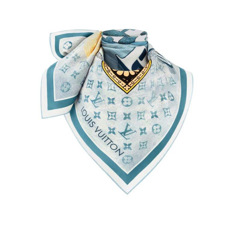 LOUIS VUITTON MALLES MERVEILLEUSES SQUARE 90 BLUE 90CM M79862