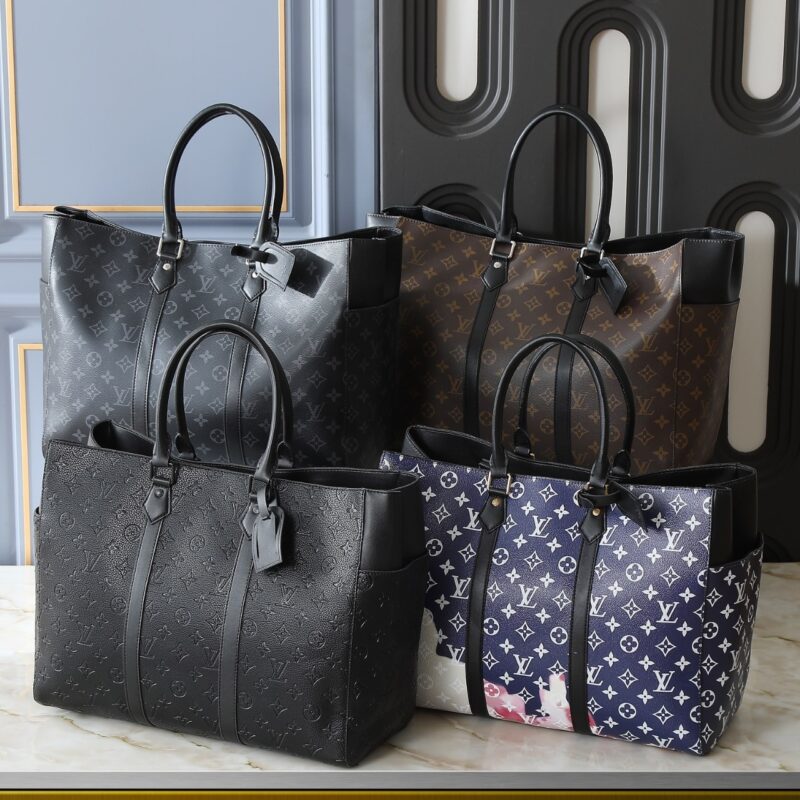 Alternative view of LOUIS VUITTON MONOGRAM TOTE SAC FLAT DARK BLUE 44CM