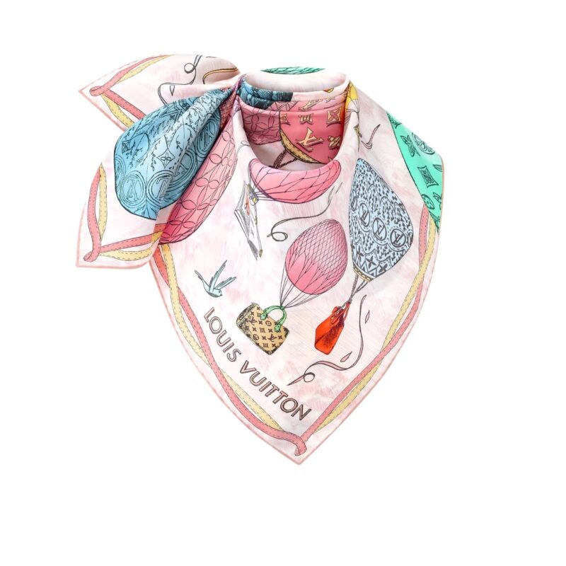 LOUIS VUITTON UP AND AWAY SQUARE 90 LIGHT PINK 90CM M77661