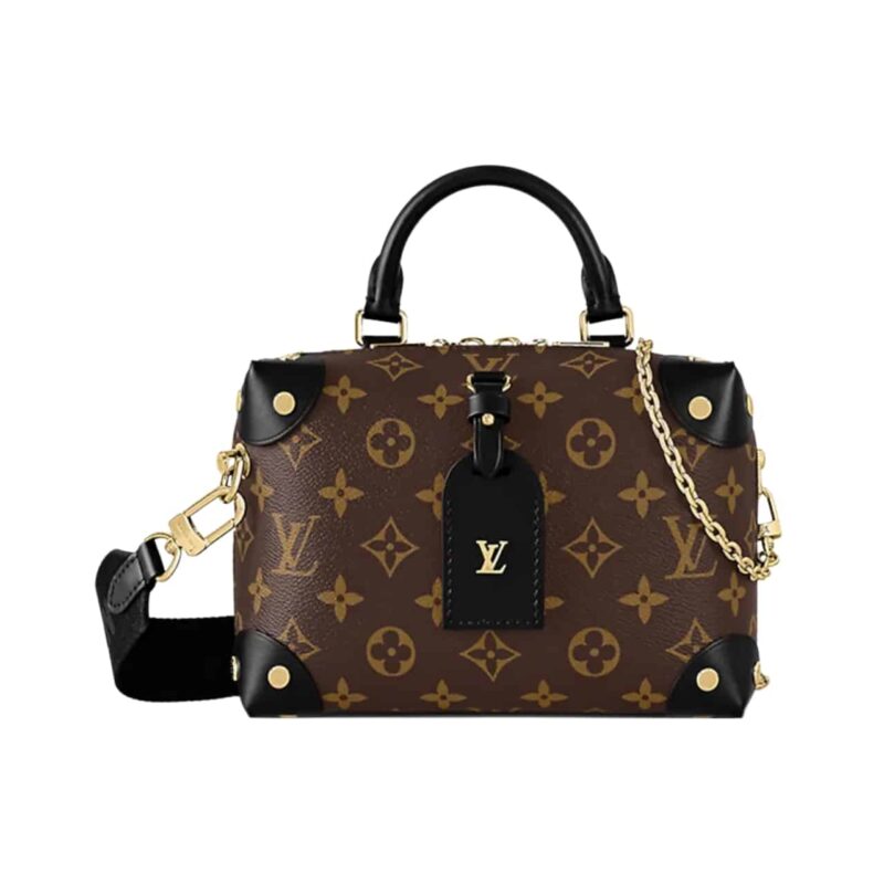 LOUIS VUITTON PETITE MALLE SOUPLE MONOGRAM BAG BROWN 20CM M45571