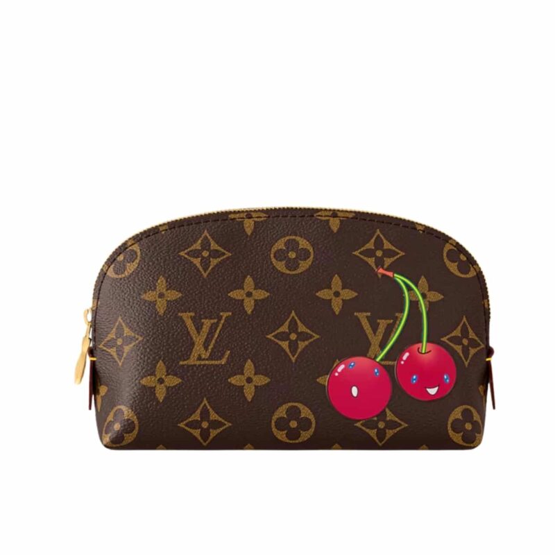 LOUIS VUITTON X TAKASHI MURAKAMI COSMETIC POUCH PM MONOGRAM BROWN 17CM M13766