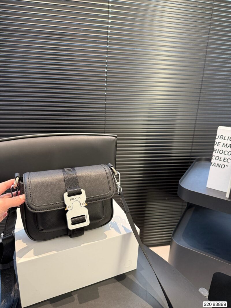 Alternative view of PRADA POCKET NAPPA LEATHER BAG BLACK 17CM 1BD295 789 F002