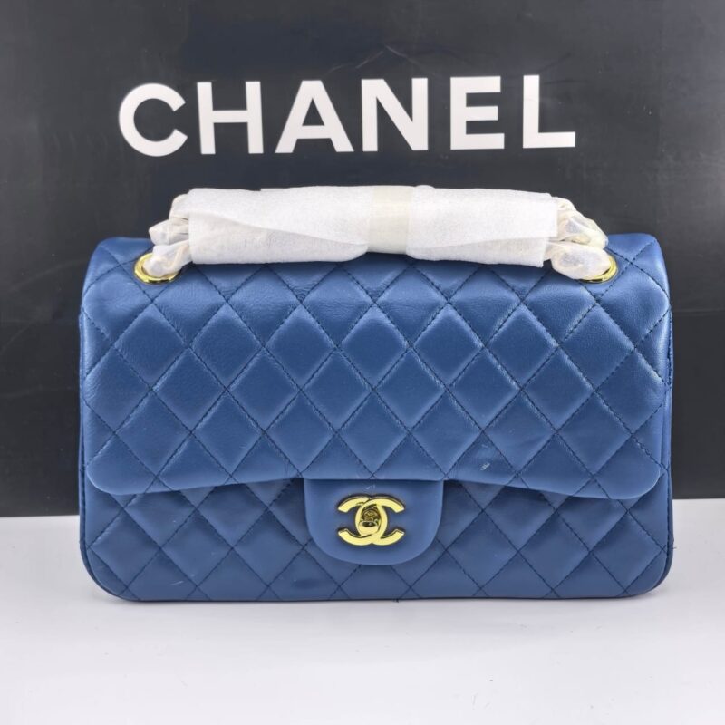 Alternative view of Chanel Classic Medium Flap Navy And Gold 25Cm