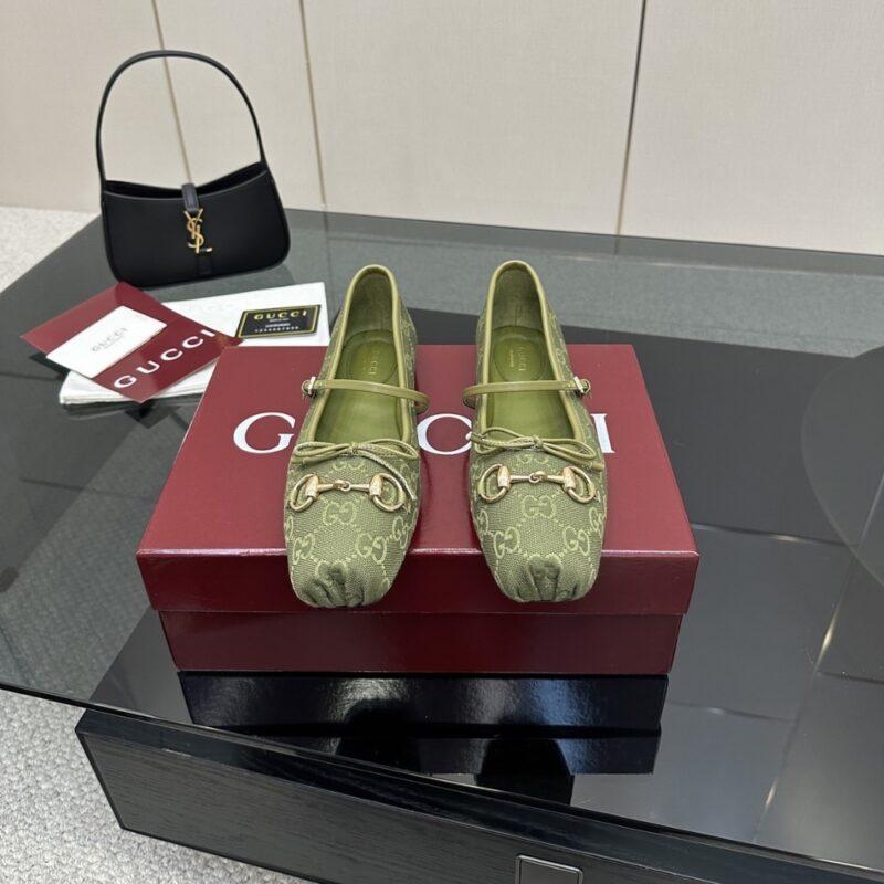 Alternative view of GUCCI WOMEN'S HORSEBIT BALLET FLAT GREEN ‎814321 FAD8F 3048