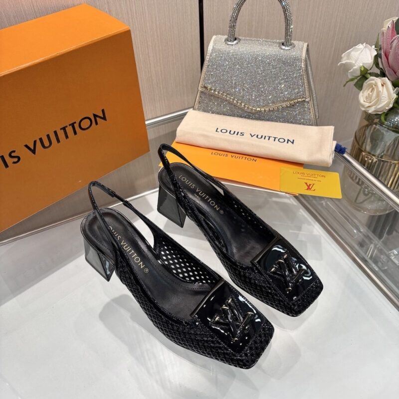 Alternative view of LOUIS VUITTON SHAKE SLINGBACK PUMP BLACK 1AD3XY