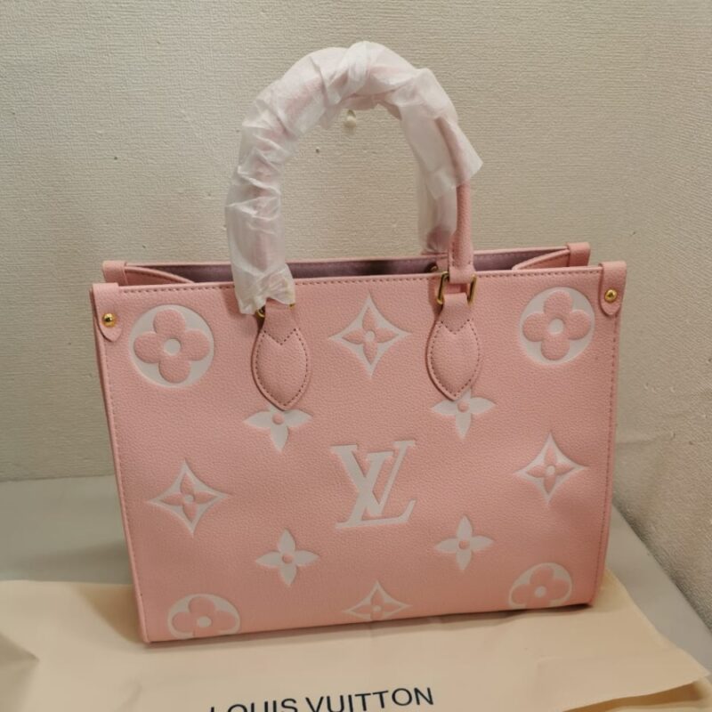 Alternative view of LOUIS VUITTON ONTHEGO MM MONOGRAM EMPREINTE LEATHER TRIANON PINK 33CM M46286