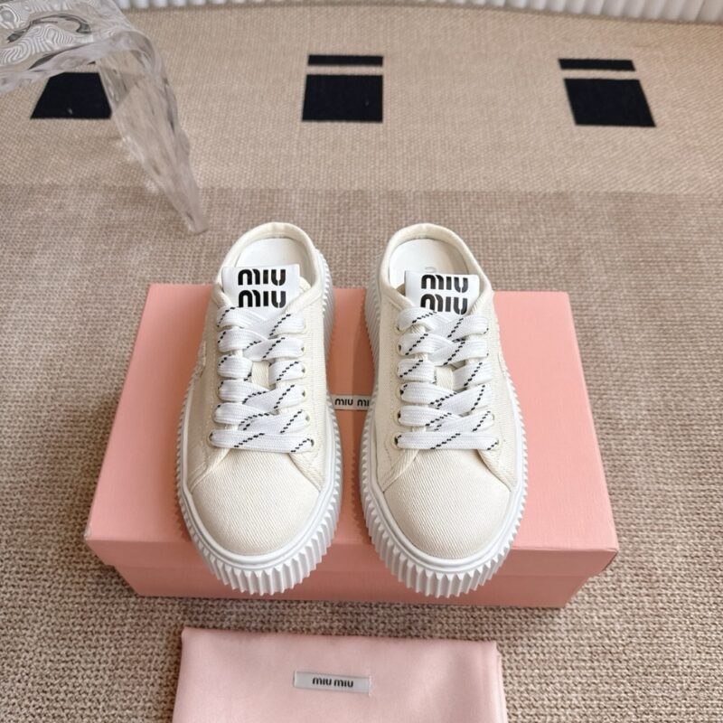 Alternative view of MIUMIU DENIM SNEAKER MULES IVORY 5E390E 3ARS F0304 F 005