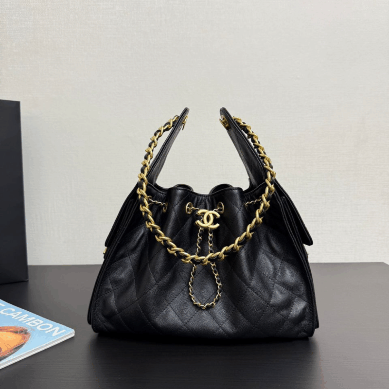 Alternative view of [SUPER VIP 1:1] CHANEL 25 SMALL HANDBAG GRAINED AND GOLD TONE METAL BLACK 26CM AS5293 B20304 94305