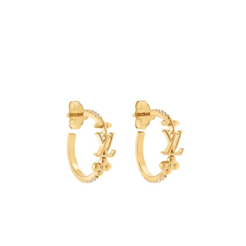 LOUIS VUITTON LV ICONIC EARRINGS GOLD M01841