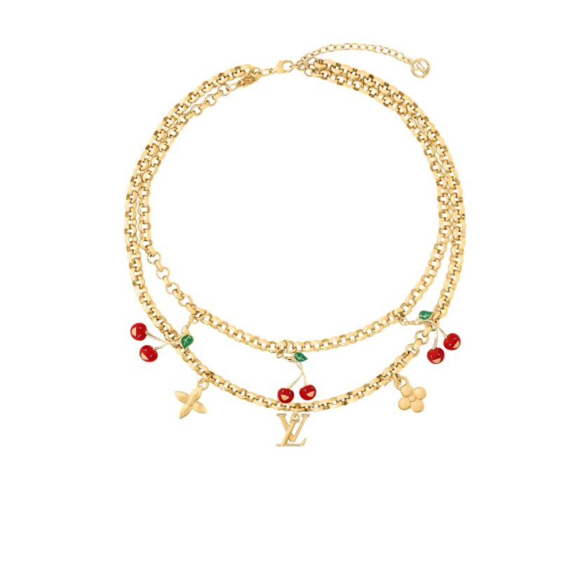 LOUIS VUITTON X MURAKAMI CERISE NECKLACE GOLD M02804