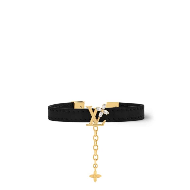 LOUIS VUITTON LV ICONIC FLOWER BRACELET NOIR M8780Z