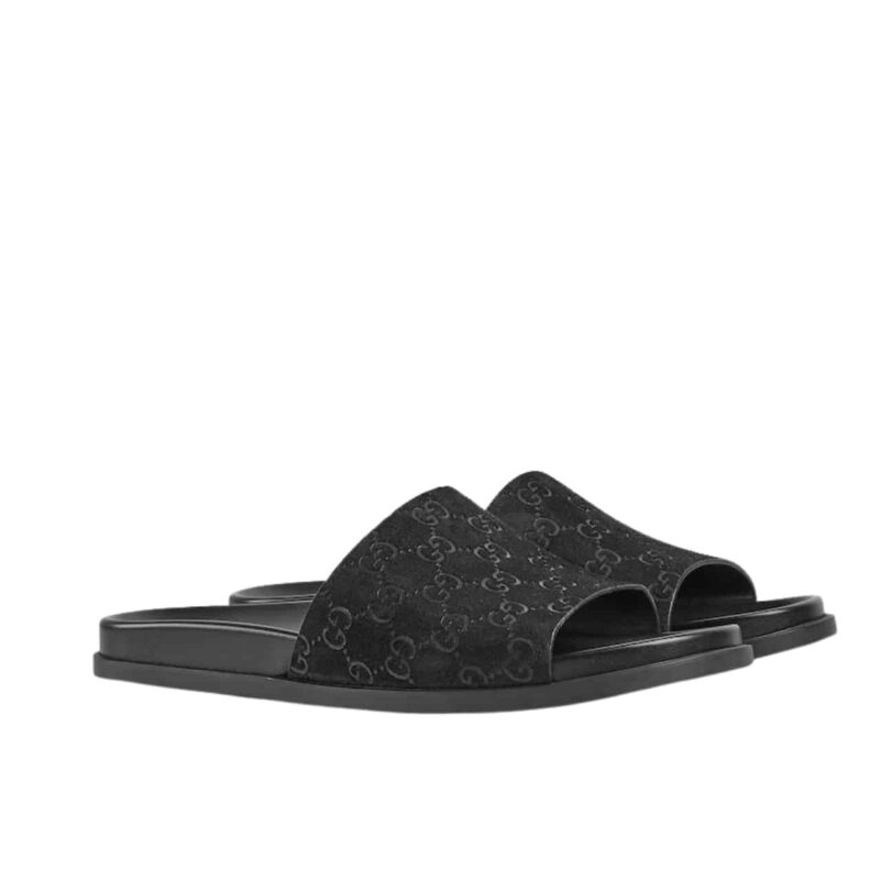 GUCCI MEN SLIDE SANDAL BLACK ‎834941 AADUO 1000