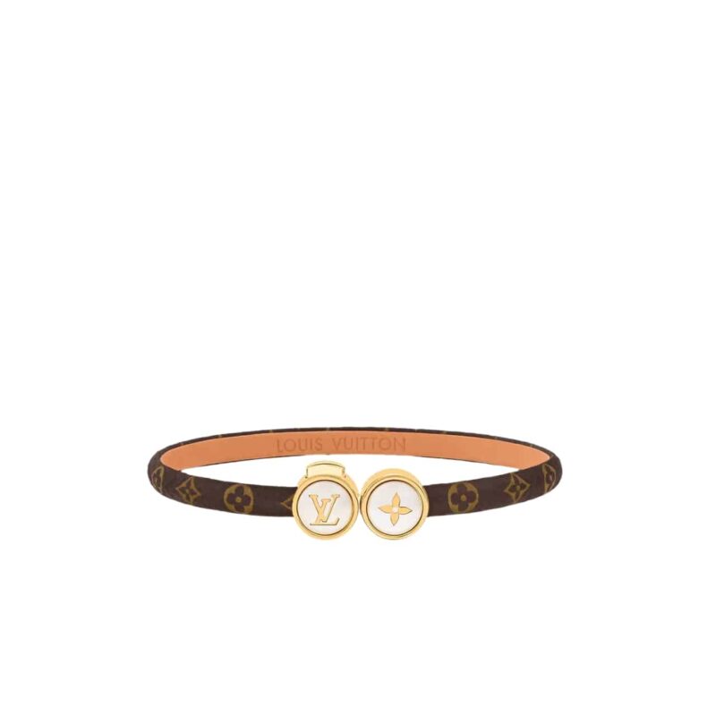 LOUIS VUITTON LV BLOOMING BRACELET MONOGRAM BROWN M8435E