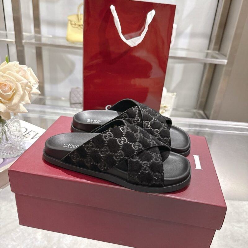 Alternative view of GUCCI MEN SLIDE SANDAL BLACK 834940 AADUO 1000