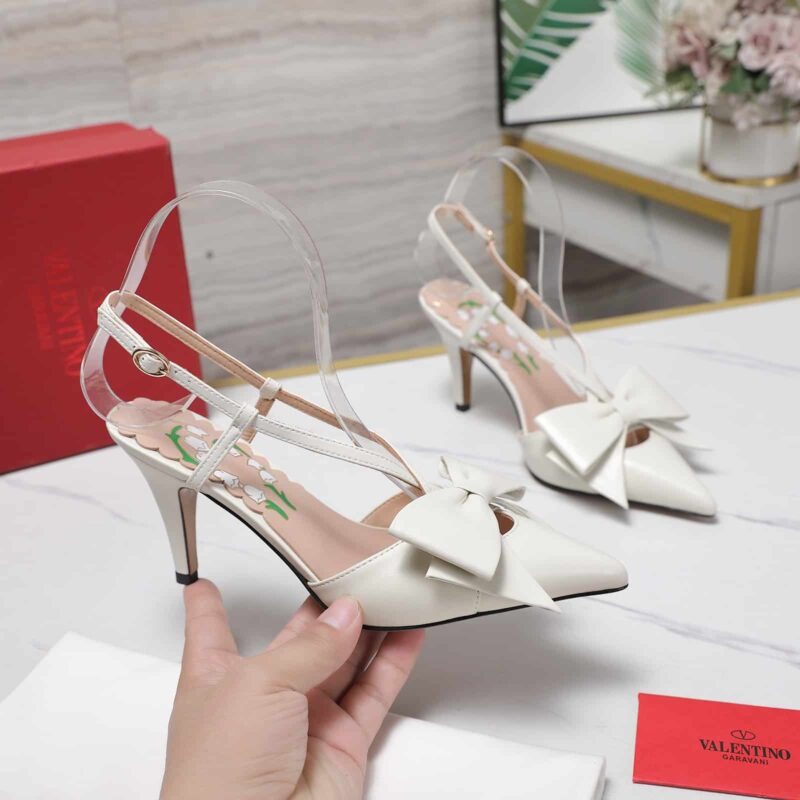 Alternative view of VALENTINO BOWOW SLINGBACK PUMPS WHITE 7W2S0MX5DDT 098