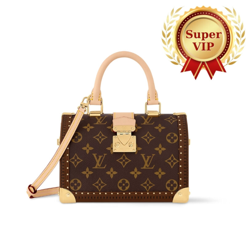 [SUPER VIP 1:1]  LOUIS VUITTON SPEEDY TRUNK BOX BAG 20 MONOGRAM BROWN 21CM M11154