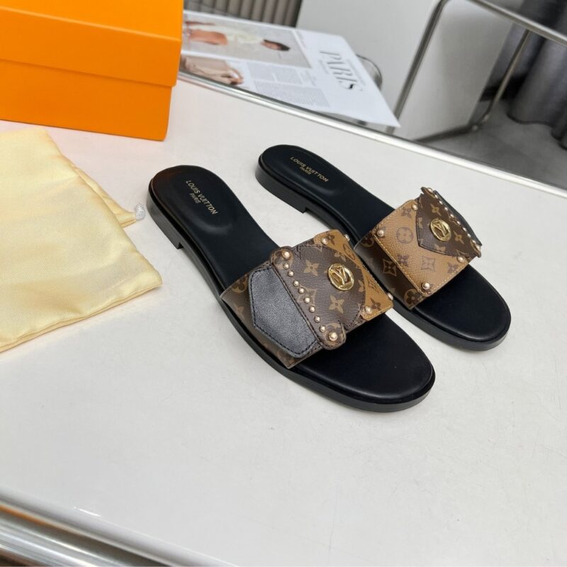 Alternative view of LOUIS VUITTON LV FRAME FLAT MULE CACAO 1ACXG4