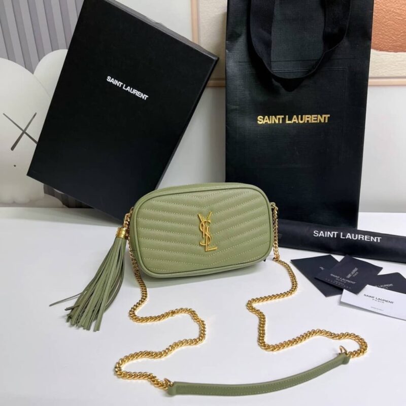 Alternative view of [SUPER VIP 1:1] SAINT LAURENT MINI LOU IN QUILTED LEATHER GREEN 19CM 612579 1GF01 3316
