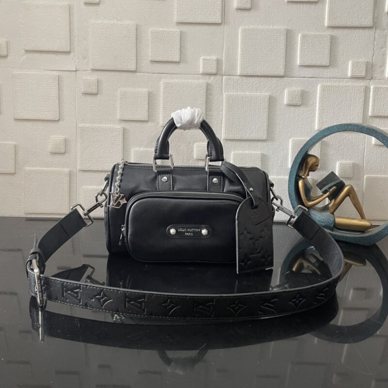 Alternative view of [SUPER VIP 1:1] LOUIS VUITTON KEEPALL CARGO BANDOULIÈRE 25 LV NIGHT BLACK 25CM M13988