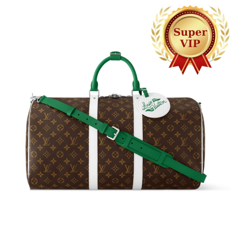 [SUPER VIP 1:1] LOUIS VUITTON KEEPALL BANDOULIÈRE 50 MONOGRAM AND GREEN 50CM M13926