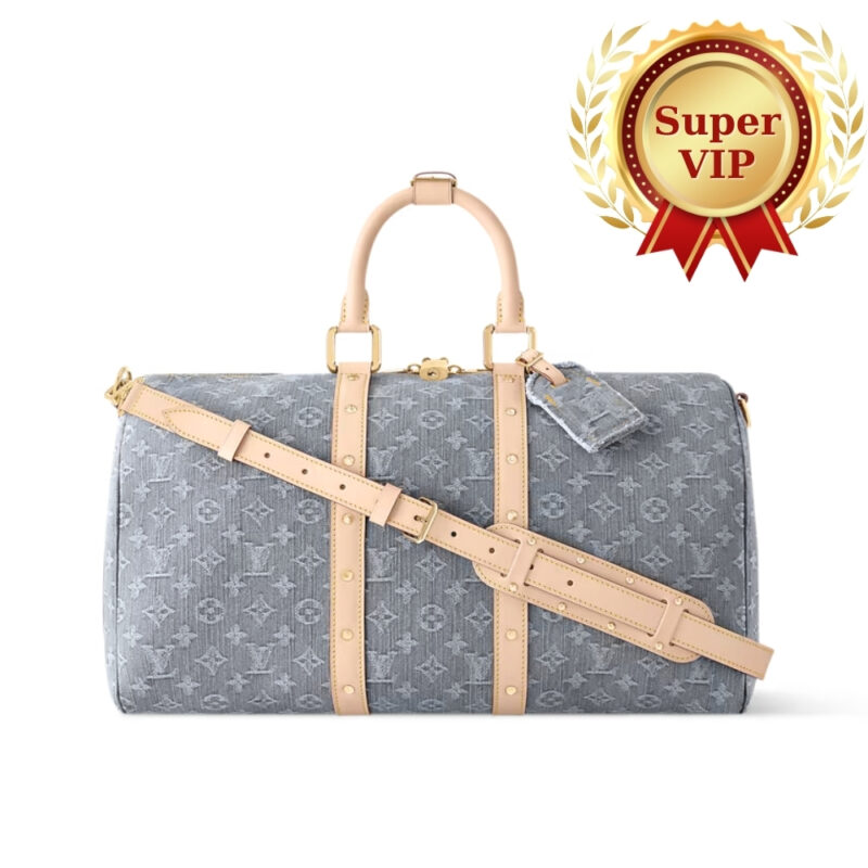 [SUPER VIP 1:1] LOUIS VUITTON KEEPALL BANDOULIÈRE 45 CLOUDY GRAY 45CM M13748