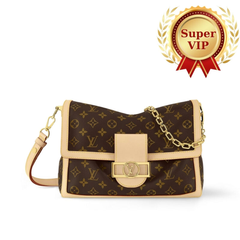 [SUPER VIP 1:1] LOUIS VUITTON DAUPHINE SOFT GM MONOGRAM BROWN 28CM M47149