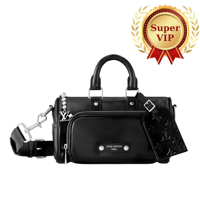 [SUPER VIP 1:1] LOUIS VUITTON KEEPALL CARGO BANDOULIÈRE 25 LV NIGHT BLACK 25CM M13988