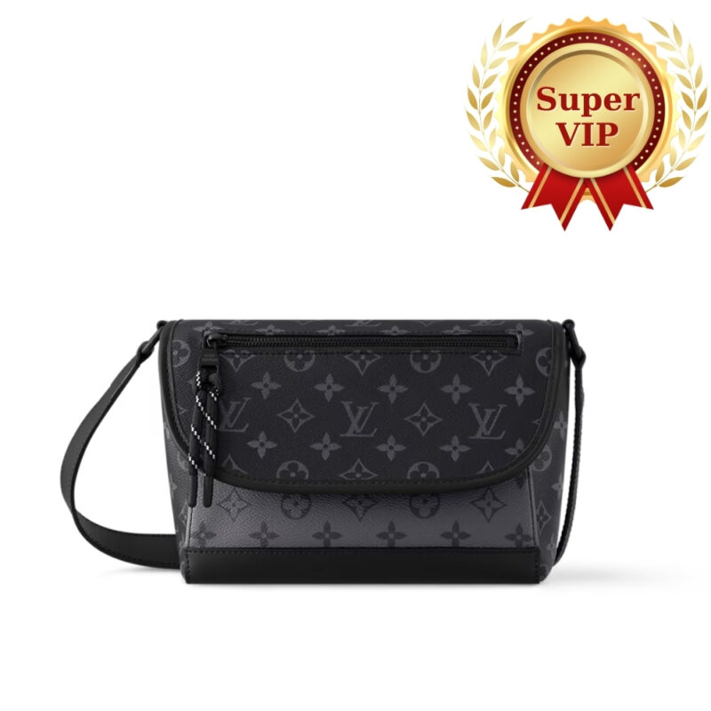 [SUPER VIP 1:1] LOUIS VUITTON PULSE MESSENGER BAG MONOGRAM BLACK 26CM M12681