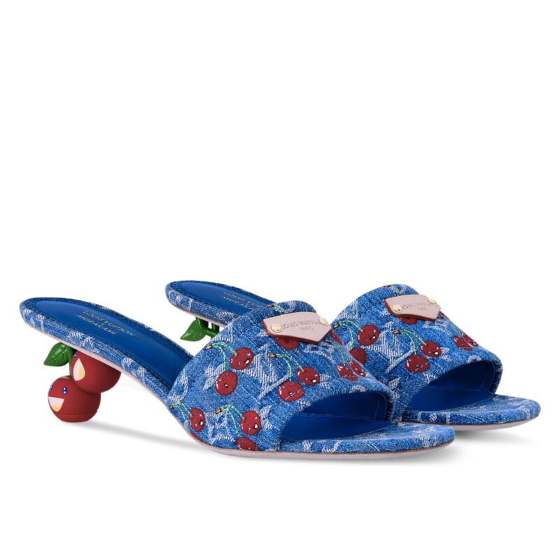 LOUIS VUITTON X TAKASHI MURAKAMI LILY MULE DENIM BLUE 1AHLTF