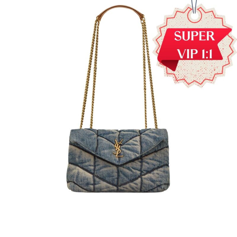 [SUPER VIP 1:1] SAINT LAURENT PUFFER TOY IN DENIM 28CM 7593372PT674575