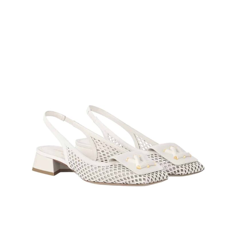 LOUIS VUITTON SHAKE SLINGBACK PUMP WHITE 1AD0CA
