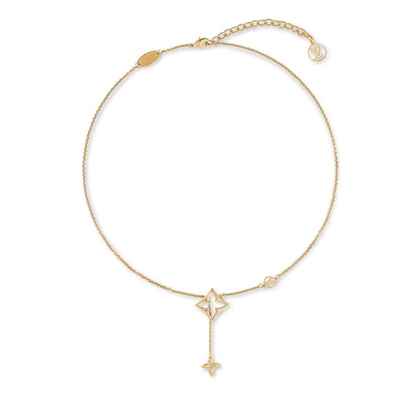 LOUIS VUITTON LV FLOWERGRAM NECKLACE M01234